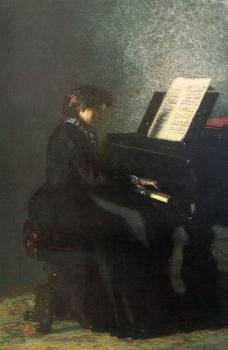 Thomas Eakins : Elizabeth at the Piano